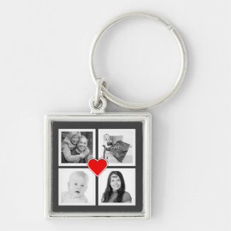 Porte-clés Photos Instagram de quatre familles ou couple avec