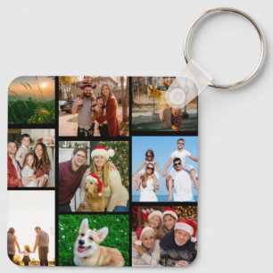 Porte-clés photos personnalisés, 9 photos recto ve