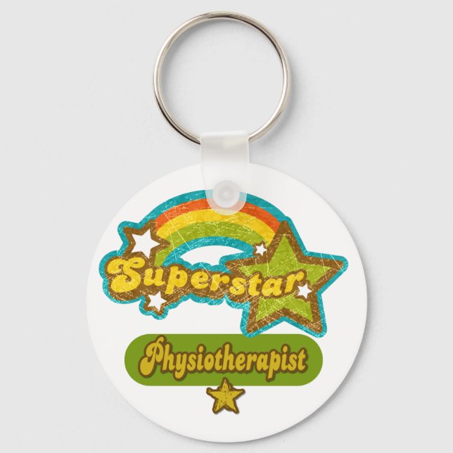 Porte-clés Physiothérapeute de superstar (Recto)