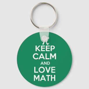Porte-clés Pi gardent le calme et les maths d'amour