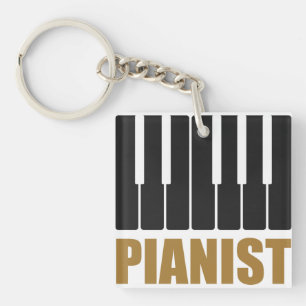 Porte-clés Pianiste de la typographie moderne