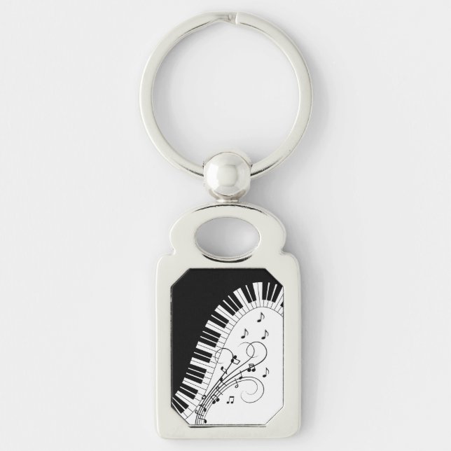 Porte-clés Piano Keyboard Music Design (Devant)