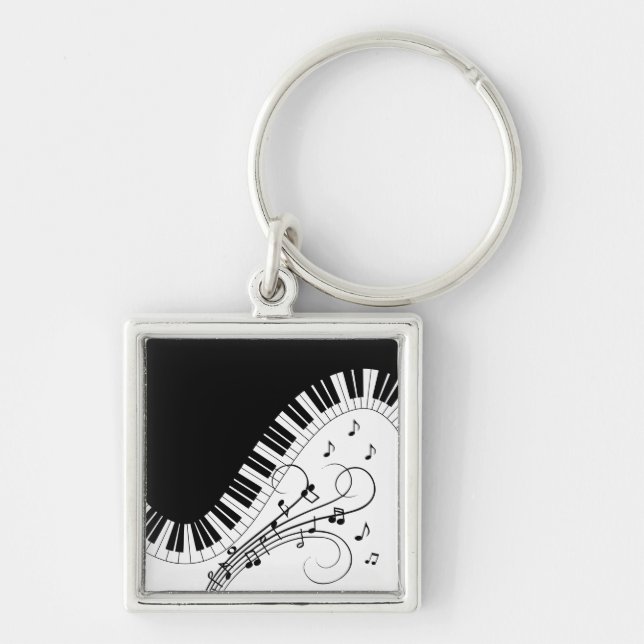Porte-clés Piano Keyboard Music Design (Devant)