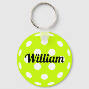 Porte-clés Pickleball Ball Nom personnalisé