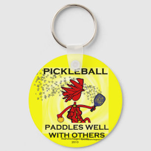 Porte-clés Pickleball barbote bien avec d'autres