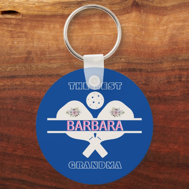 Porte-clés Pickleball Best Grand-mère Paddles Prénom (Recto)