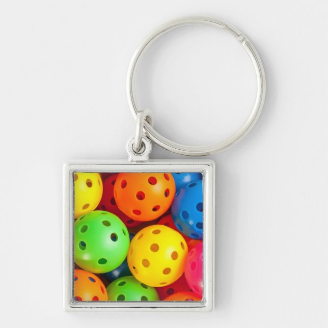 Porte-clés Pickleball coloré (Devant)