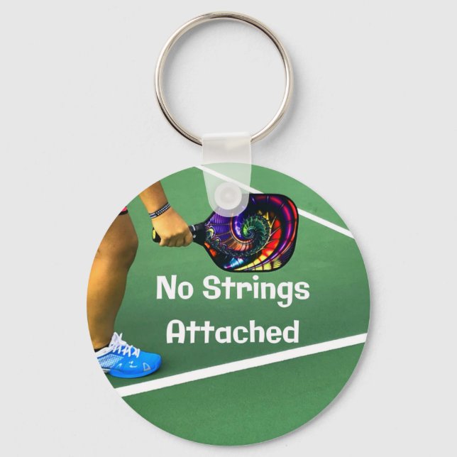 Porte-clés Pickleball Funny No Strings Attaché (Recto)