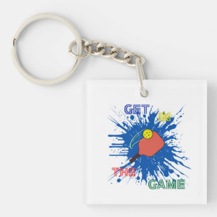 Porte-clés Pickleball joueur paddle sport