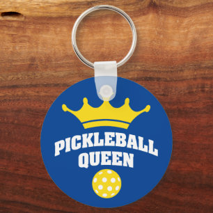 Porte-clés Pickleball Queen avec porte - clé de couronne
