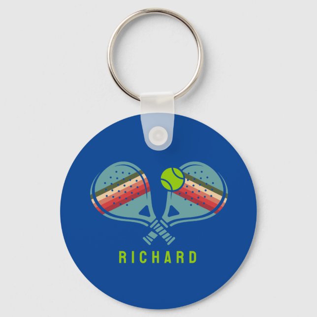 Porte-clés Pickleball Team Paddles triés Personnalisés (Recto)