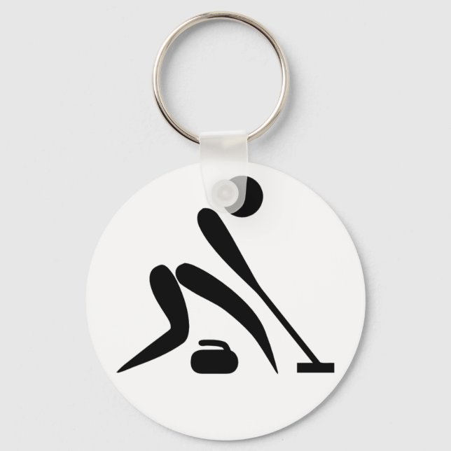 Porte-clés Pictogramme de curling (Recto)