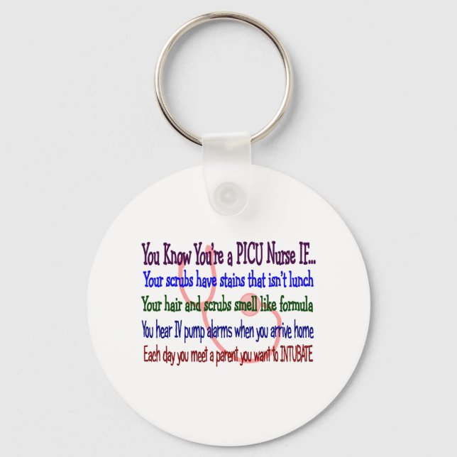 Porte-clés PICU Nurse Hilarious Sayes (Recto)