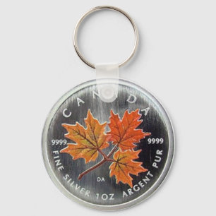 Porte-clés Pièce 2001 en argent du Canada