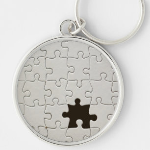 Porte-clés Pièce de puzzle blanche manquante