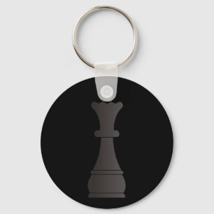 Porte-clés Pièce d'échecs noire de reine