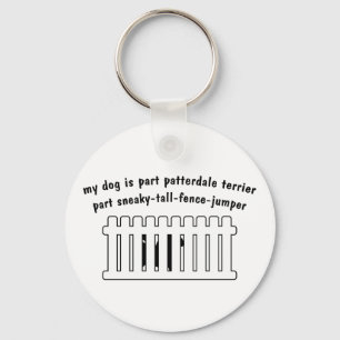 Porte-clés Pièce Patterdale Terrier Pièce Fence-Jumper