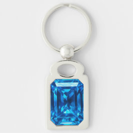Porte-clés Pierre cardiaque Azure