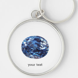 Porte-clés Pierre d'Aquamarine, bleu ciel