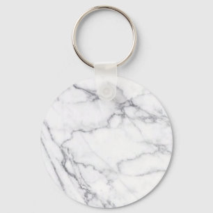Porte-clés Pierre de marbre blanc noir tendance