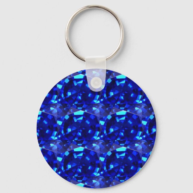 Porte-clés pierre précieuse bleue (Recto)