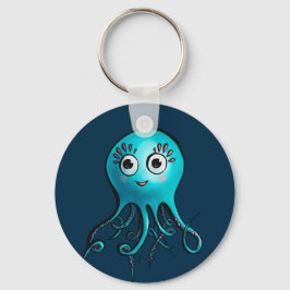 Porte-clés Pieuvre bleue mûre - Kawaii Cartoon Animal marin
