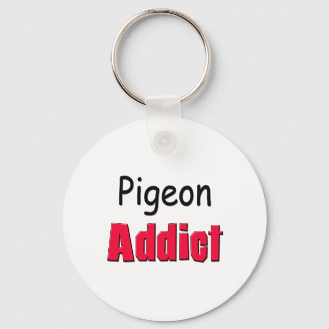 Porte-clés Pigeon Addict (Recto)