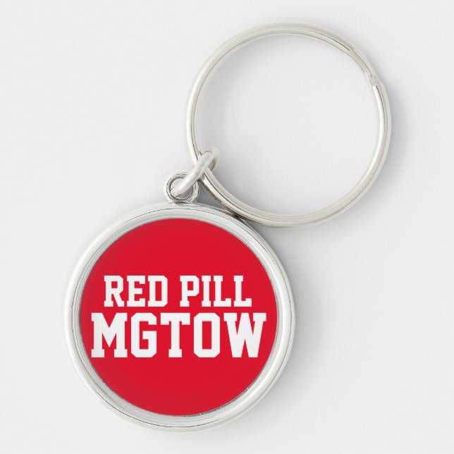 Porte-clés Pilule rouge MGTOW (Devant)