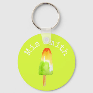 Porte-clés Pine Lime popsicle pop art nourriture mignonne