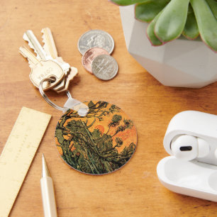 Porte-clés Pine Trees Red Sky Setting Soleil par Vincent van 