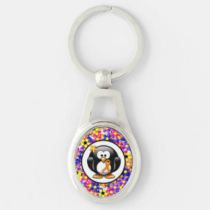 Porte-clés Pingouin à ruban pour la sensibilisation à l'orang
