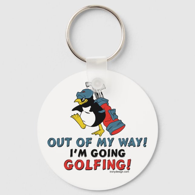 Porte-clés Pingouin de golf (Recto)