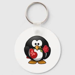 Porte-clés Pingouin de Saint-Valentin