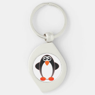Porte-clés Pingouin, Dessin, Noir Et Blanc
