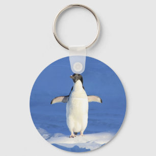 Porte-clés Pingouin drôle sur la glace photo