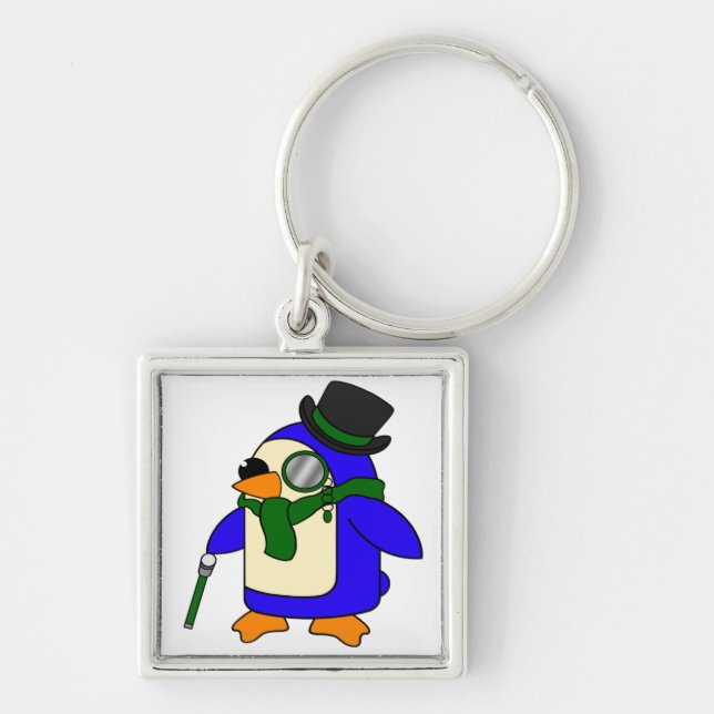Porte-clés Pingouin vert foncé (Devant)