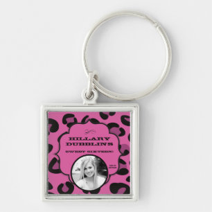 Porte-clés Pink Black Leopard Cheetah Imprimer Porte - clé an