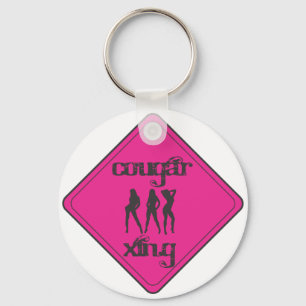 Porte-clés Pink Cougar Crossing 3 dames