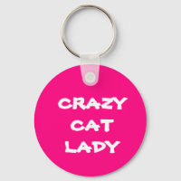 Pink Crazy Cat Lady Porte - clé