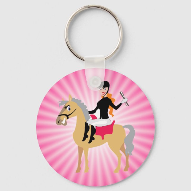 Porte-clés Pink Equestrian (Recto)