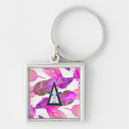 Porte-clés Pink Feathers Free spirited Flamingo Keychain