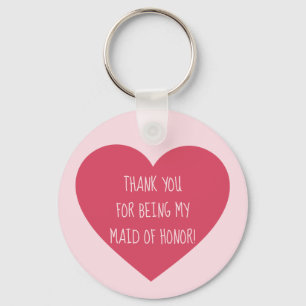 Porte-clés Pink Heart Maid honoré merci