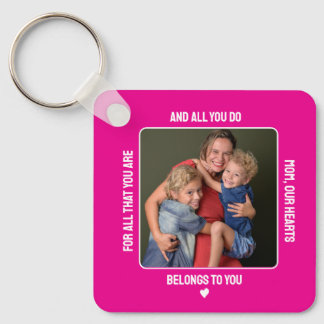 Porte-clés Pink One Photo Porte - clé cadeau de la fête des m