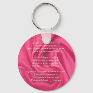 Porte-clés Pink - Poème nièce