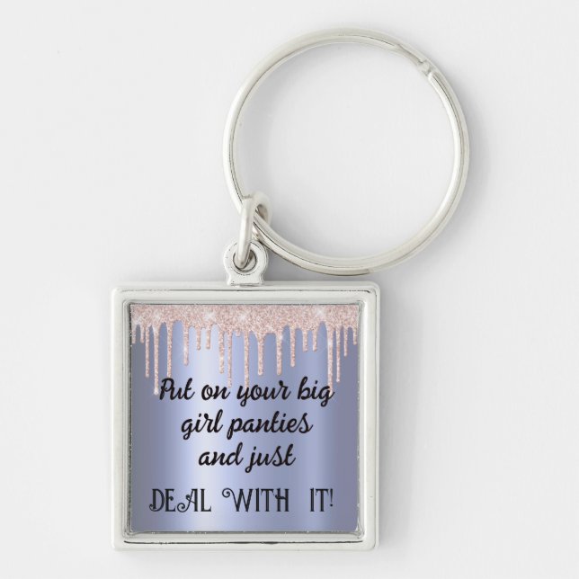 Porte-clés Pink/Purple Sparkle-Big Girl Panties-Faire Avec El (Devant)