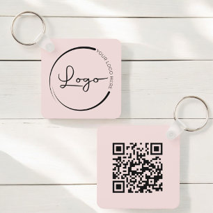 Porte-clés Pink QR Code Entreprise Logo d'entreprise Promotio