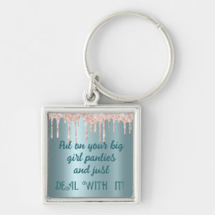 Porte-clés Pink Sparkle/Turquoise Big Girl Panties-Faire Avec