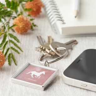 Porte-clés Pink Unicorn Personalized Keychain