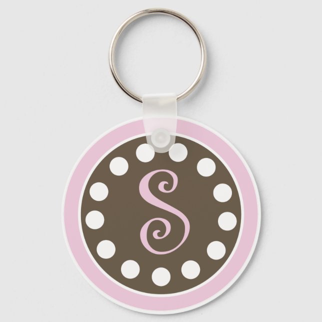 Porte-clés pinkbrowndots S porte - clé.ai (Recto)