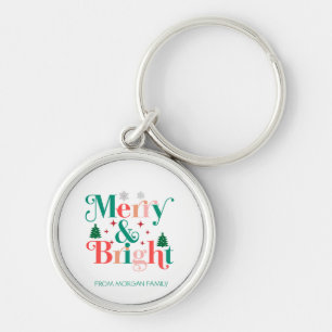 Porte-clés Pins De Neige Joyeux Et Lumineux